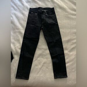 Uniqlo Custom Men's or Women’s Dark Blue Jeans
